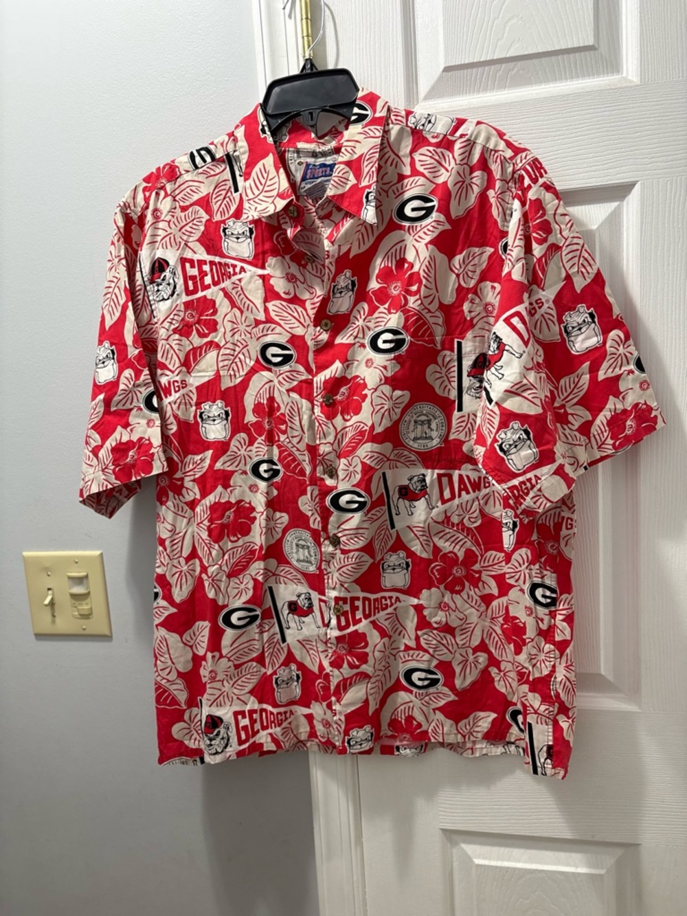 REYN SPOONER University Of Georgia Bulldog Shirt Size XL